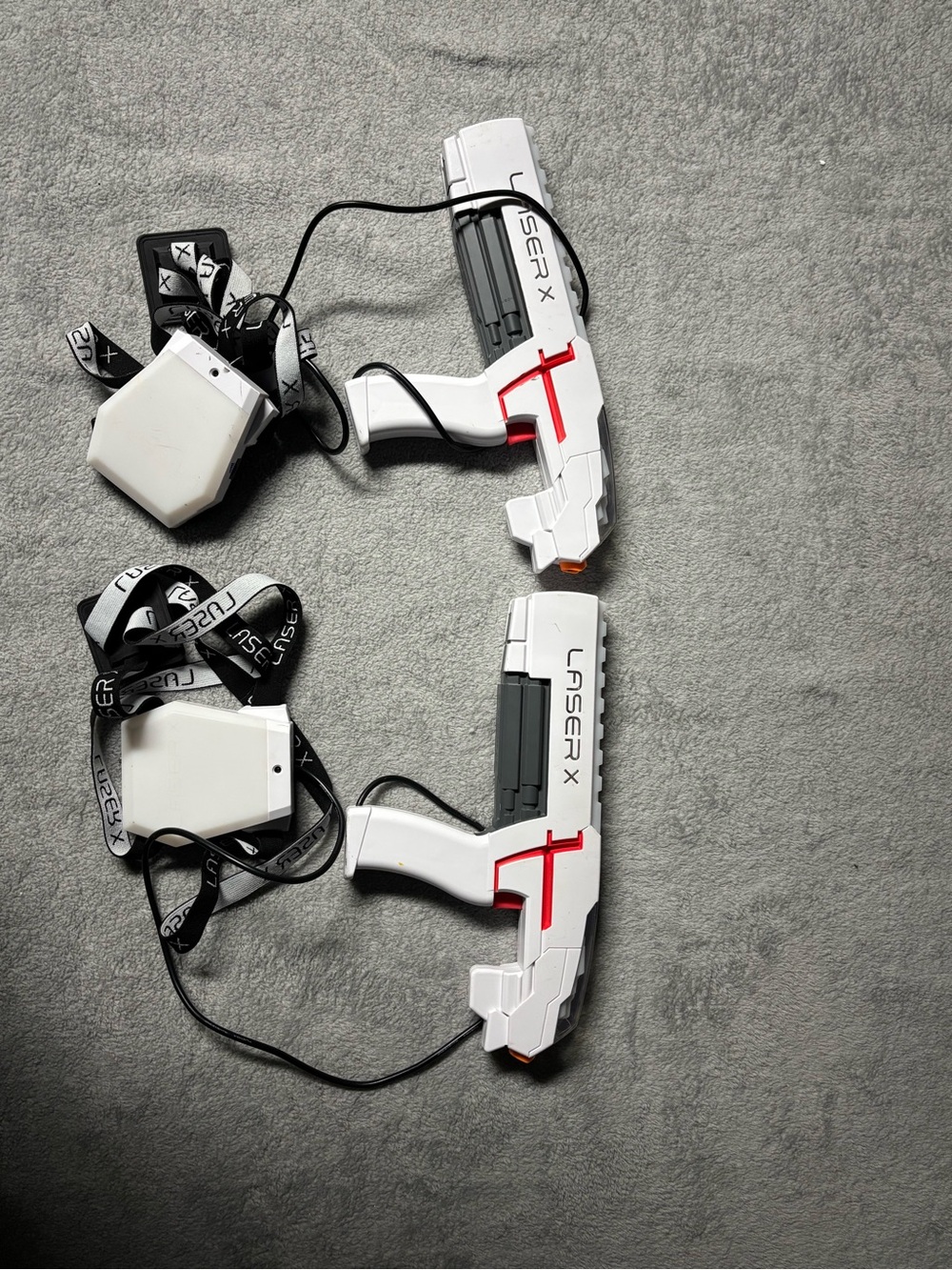 Laser X White & Red Dual VR Blaster Set